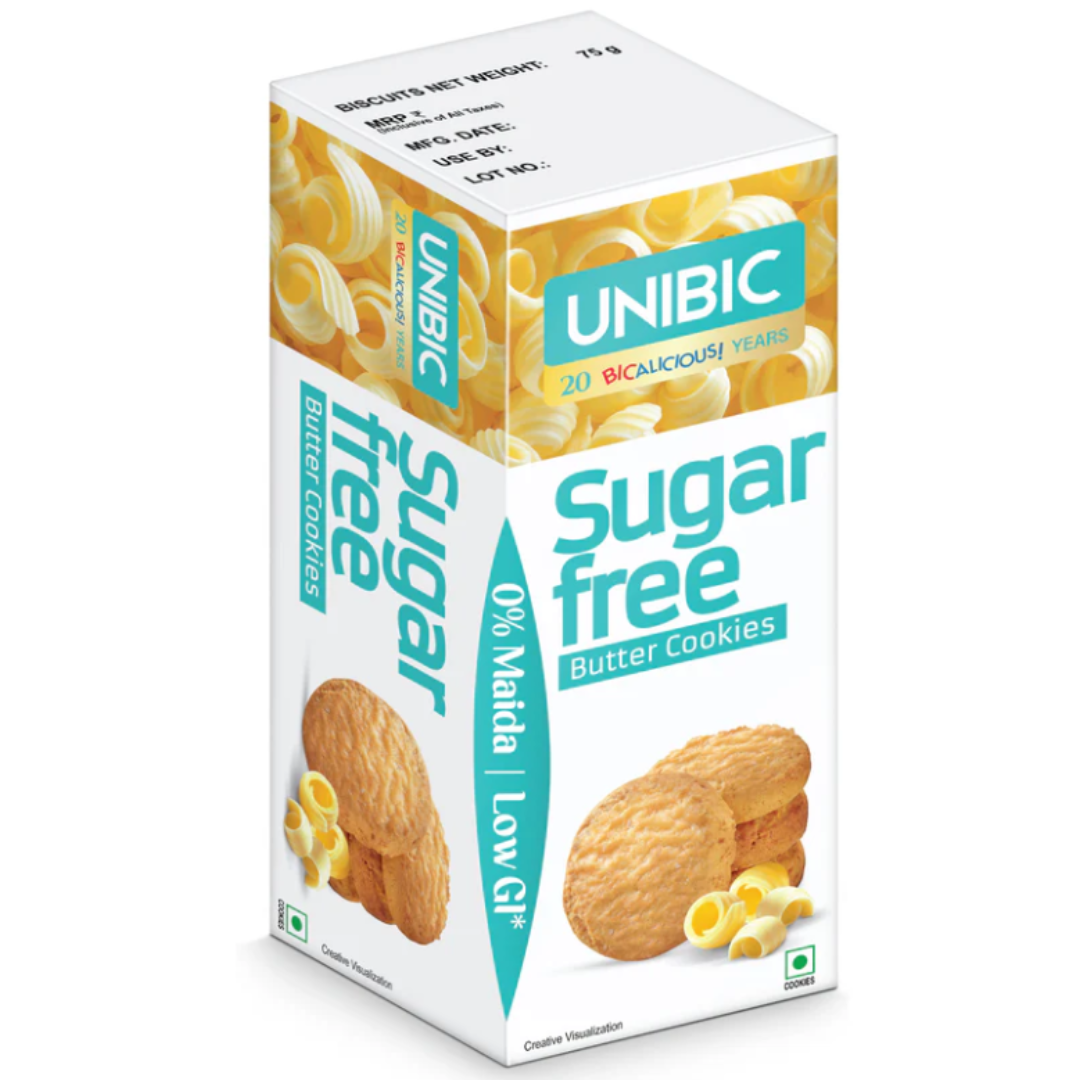 UNIBIC : Sugar Free Butter Cookies, 67.5g