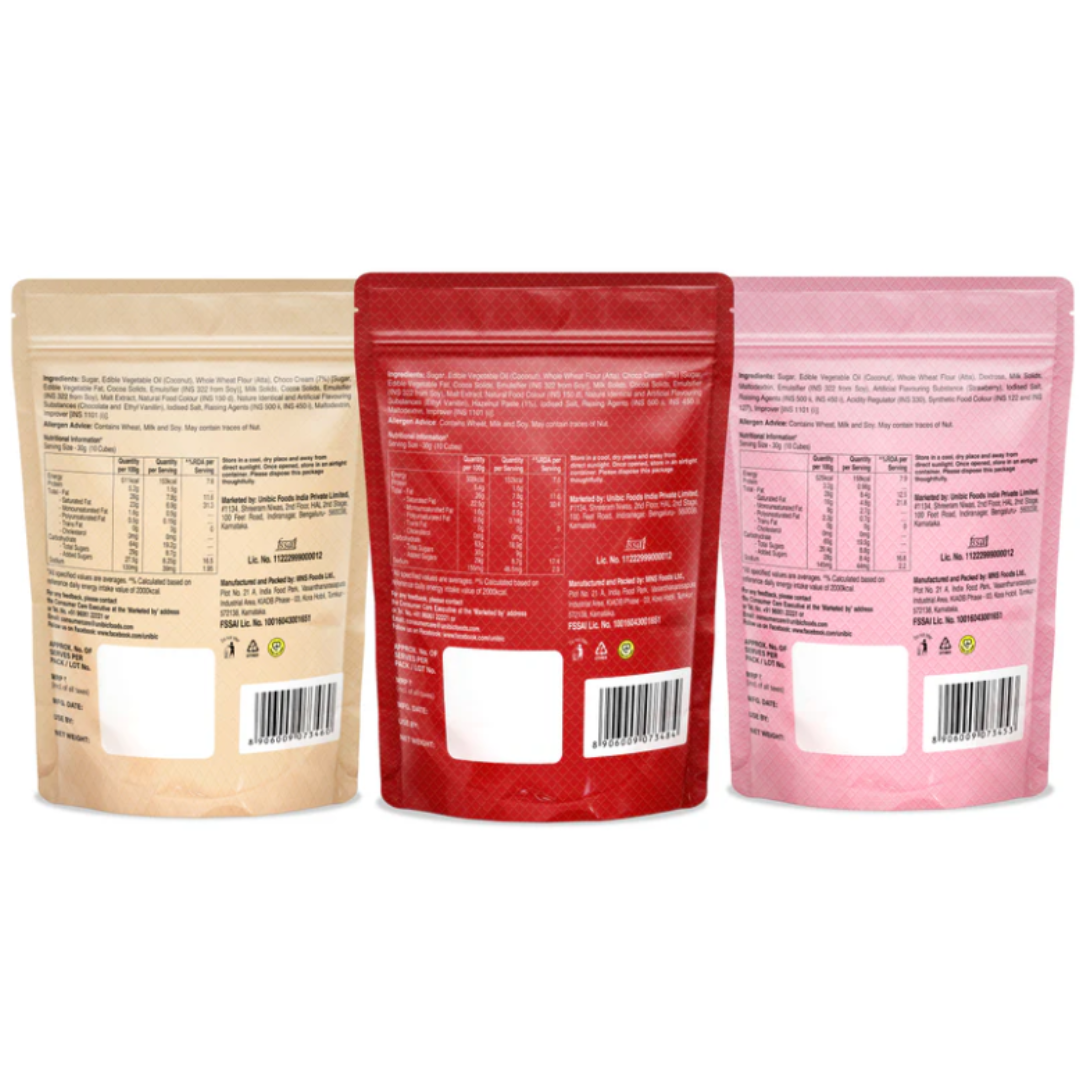 qubz assorted packs (pack of 3 ) 360g