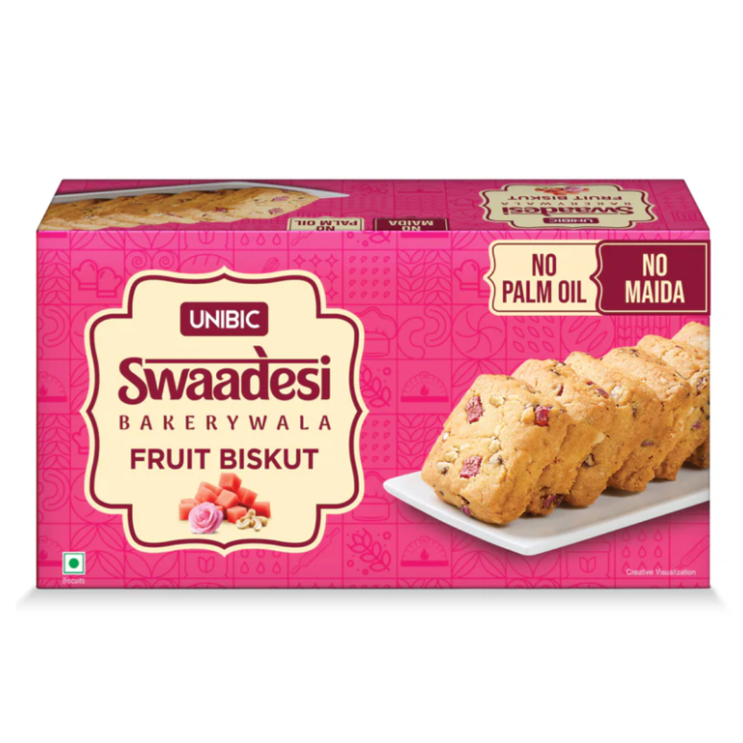 unibic swaadesi bakerywala fruit biskut 200 gm